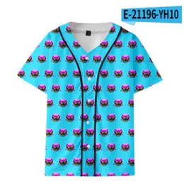 3D Baseball Jersey Homens 2021 Moda Imprimir Homem T Shirt T-shirt de Manga Curta T-shirt Casual Base Bola Camisa Hip Hop Tops Tee 046