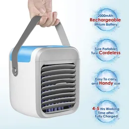 Portable mini-fan room of air conditioner, three-speed adjustment of the refillable evaporative fan of air conditioner, 7 colour lamps