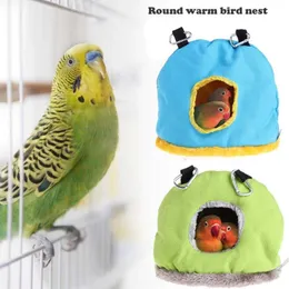 Warm Bird Bed House Hut Gabbia sospesa Uccelli di peluche per gabbie di pappagalli per criceti