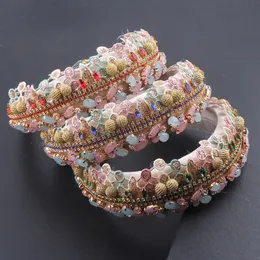 Vintage Lüks Tam Renkli Kristal Bantlar Bohemia Boncuk Hairbands Rhinestone Saç Aksesuarları