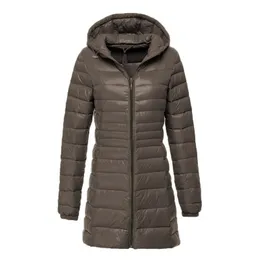 Bang 6XL 7XL 8XL Kurtka damska Duży rozmiar Long Ultra Light Down Kurtka Kobiety Winter Ciepły Wiatroszczelna Lieghtweight Down Coat 210819