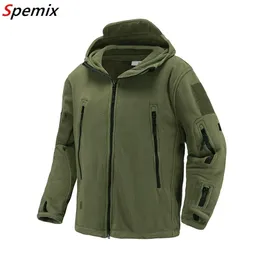 US Wojskowa Kurtka Taktyczna Taktyczna Mężczyźni Thermal Ciepła Kapturem Płaszcz Outdoors Pro Softshell Hike Outerwear Kurtki 220301