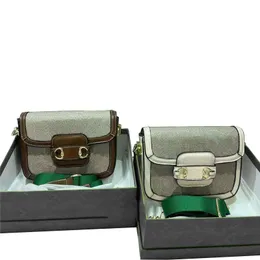 Bolsa de sela de designer de marca de luxo para mulheres bolsas crossbody bolsa de ombro feminina crossbody cover nas cores marrom e branco ChaoG024