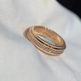 Piagionens ring besittning serie Rose extremt 18K guldpläterad sterling silver lyx smycken roterbara bröllop märke designer ringar diamanter utsökt gåva