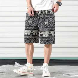Мужские моды свободные пляжные шорты летний дизайн одежды личности печатают удобную хлопковую молодежь случайные короткие брюки