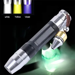 Jade Identification Torch 3 IN 1 LEDs Ljuskällor Bärbar Dedikerad UV-ficklampa Ultravioletta ädelstenar Smycken bärnsten Pengar 211231