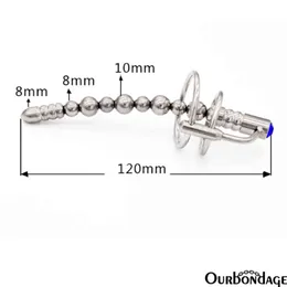 Sex Adult toy Ourbondage Stainless Steel Beauty Big Small Shape Urethral Catheter Chastity Penis Insert Dilator Sounding Toy For Men 1123