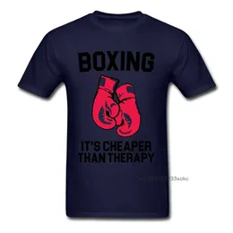 100% bomull Tyg T-shirt herr T-shirts Boxer tshirt box er än terapi brev toppar fitness tee sommar kläder cool 210629