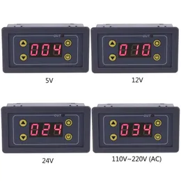 TIMERS 5-24VDC 110V-220VAC LED Display Digital tidsfördröjningsrelä Modul Tidscykel Timerkontrollomkopplare