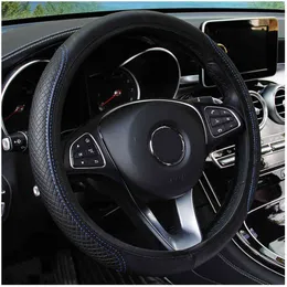 1PC Leather Car Steering Wheel Cover For Opel Corsa D Insignia Mokka Astra K J H G Zafira Vetra C Vivaro Meriva Antara Accessories Y220422