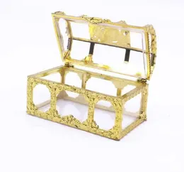 2021 Box Treasure Chest Shaped Wedding Favor Gift Box Hollowed-out Transparent Favor Holders European style Celebration Gorgeous Shining