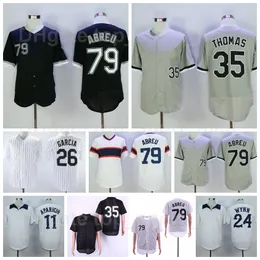 레트로 1968 빈티지 야구 11 루이스 Aparicio Jersey 24 Joe Crede 26 Avisail Garcia 35 Frank Thomas 79 Jose Abreu FlexBase 멋진베이스