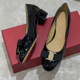 Платье обувь Запатос Planos Con Lazo de Charol Para Mujer Calzado Балет ROJO Mocasines Conducir Color Negro 33-41 Alta Calidad Las 220303