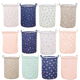 Bolsas de lavanderia Organizador Canvas Wasmand Waterdichte Grote Capaciteit Vuile Kleren Opslag Mand Speelgoed Thuis Bin 45x35