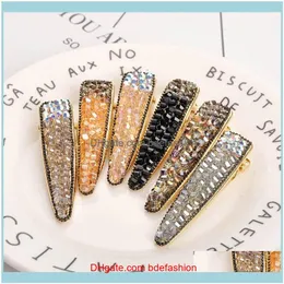 J￳ias J￳ias Bling Strass Designer Hair Aessories for Women BB Clips Girls Barrettes Drop Delivery 2021 SoC