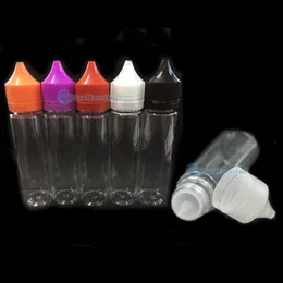 Garrafas de armazenamento frascos de 5 pcs / lote de gotas de gotas de olhos vazios com segurança recipientes de tampas à prova de crianças 60 ml Pet Squeezable