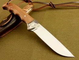 Bron düz bıçak 5cr15mov Sabit bıçak gölge ahşap kolu av avlama açık taktik hayatta kalma meyve bıçağı EDC Çoklu Araç A3790