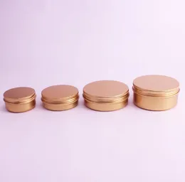 50ML/60ML/100ML/150ML Aluminum Cosmetic Cream Container Rose Gold Metal Tin Ointment Refillable Lipstick Jar Aluminum