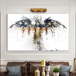 Abstrakt Eagle Wing Star Modern Djurmålning Väggkonst för vardagsrum Kanfastryck Heminredning Poster Skriver ingen ram