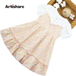 Vestido de verano para niña, vestido de fiesta Floral para niña, vestido de retazos para niños, ropa para niñas adolescentes 6 8 10 12 14 Q0716