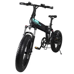 Big Opon Folding Electric Mountain Bike 20 "Koła 4 cal Tłuszcz Szerokie Opony 250W Motor Shimano 7 Speed ​​DerlailLeur 12.5AH Bateria litowa USA w magazynie