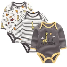 Babykläder Vinterfödda Jumpsuits Boy Girl Romper Långärmad Spädbarn Ropa Bebe Kläder O-Neck Product 220211