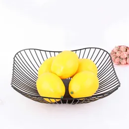 Creative boreal Europe style fruit basket Contracted home sitting room bowl Wrought iron snacks receive Speci 210609