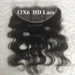 13by6 Lace Frontal Closures Lace Frontals 13X6 1B Free Part Soft Remy Frontals 8"-24" Brazilian Virgin Human Hair Body Wave