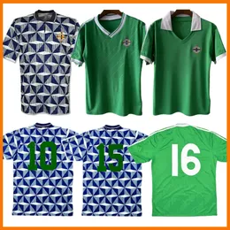 Nordirland Retro-FUSSBALLTRIKOT Home Away Vintage 1990 1992 90 92 EVANS LEWIS SAVILLE DAVIS WHYTE LAFFERTY McNAIR MAILLOTS Camisa de futebol FUSSBALL-Trikots