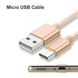 HandykabelAluminium-Nylon-Micro-USB-Schnellladekabel für Samsung Galaxy E7 E5 A7 A5 A3 J7 J5 J1 2015/2016 Datensynchronisierung