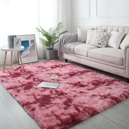 Hoogpolig Vloerkleed 180 x 270 cm Slaapkamer Vloerkleden Bont Tapijt Antislip Moderne Extra Zachte Luxe voor Eetkamer Bank Vloer Kinderen Tent Mat Woonkamer, Donkere Kameel