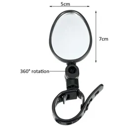 Universal Adjustable 360 Degree Rotating Bicycle Handle Rearview Mountain Bike Safety Rearview Mirror With Belt Buckle New