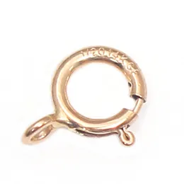 Beadsnice 14K złoto wypełnione zamknięte skok pierścień łącza naszyjnik sprężyna zapięcie pierścieniowe