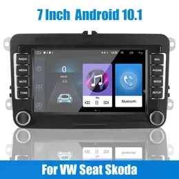 車のラジオAndroid 10.1マルチメディアプレーヤー1G + 16G 7インチVW / VolkswagenシートSkoda Golf Passat 2 DIN Bluetooth Wifi GPS