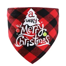 Pies Bandana Boże Narodzenie Trójkąt Szalik Xmas Psy Koty Kerchief Dla małych średnich zwierząt Kostium Akcesoria Dekoracja