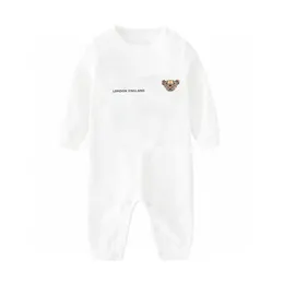 Designerbuchstaben Baby ROMPERS Body Anzüge decken Neugeborene Jungen Mädchen Einszene Kleidung Feste Farbgedruckte Babyfeder und Herbst Langarm Schlafanzüge