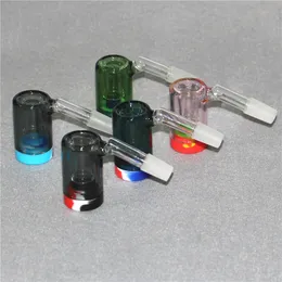 Cabeças de cachimbo de vidro Recipientes de cinzas de cinzas Handmake e 5ml recipientes de cera de silicone para Dab Rig Water Bong