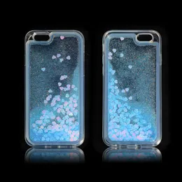 2021 Silicone Transparent TPU Fluorescerande Quicksand Mobiltelefon Väskor Anti-Scratch för iPhone 6S 7 8 Plus XS XR X 11 12 Pro Max