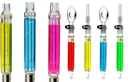 Vintage Freezable Glycerin Coil nectar collector 510 Dab hookah Straw with Quartz Stainless Steel tip smoke accessory smoking pipes Original Factory Direct sale