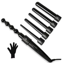 6 in 1 Hair Curling Iron 9-32mm Hair Crimper Professional Curler Wand Curling Iron Crimp Corrugation Hair Styling Tools