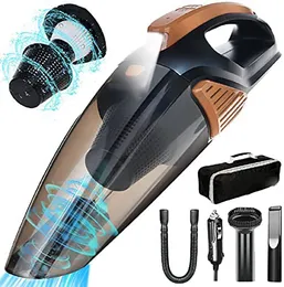 Two-Layer Filter Car Vacuum Cleaner with LED Light 7500PA 12V 16.4FT Cable Portable Handheld Car-Vacuum Cleaners Wet and Dry Use Auto Vacuum-Cleaner