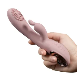 G-Spot Rabbit Vibrator Dildo Vibration Dual Stimulator Clitoris Massager Orgasm Powerful Masturbatio Sex Toys for Women