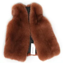 Women's Fur & Faux Natural Vest Real Winter High Quality Leather Jacket Nice