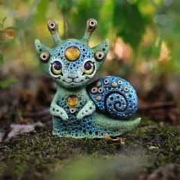 Dekoration harts prydnad från en fantasy-värld perfekt trädgård staty dekor DIY Tillbehör 211101