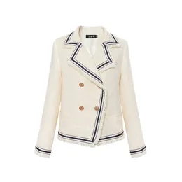 ジャケットレディースウィンターウェア春のオフィスはエレガントな女性のジャケットデザイナーアパレル人気のファッションダブルブレスト女性のコート快適なアウターコート