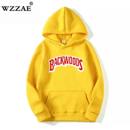 Skruvgängan manschettar streetwear backwoods hoodie tröja män mode höst vinter hip hop hoodie pullover hoody sh190907