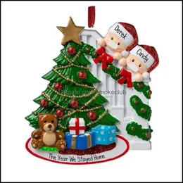 Inne wydarzenie Party Supplies Uroczysty Dom Ogród DIY Nazwa Błogosławieństwa PCV Santa Claus Maski Family Choinki Wisiorek Wakacje Childen Prezent