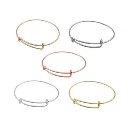 10pcs 70mm Adjustable Wire Blank Bangle Bracelet Expandable for Handmade Jewelry Diy Making Accessories