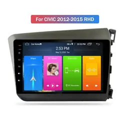 Android 10 Car DVD-spelare GPS-navigering för Honda Civic 2012-2015 Rhd Autoradio