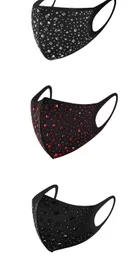 Nya lysande lyxiga smycken Rhinestone Mask Kvinnor Halloween Fashion Sexig Crystal Sequins Andningsbara återanvändbara dansare Party Masks